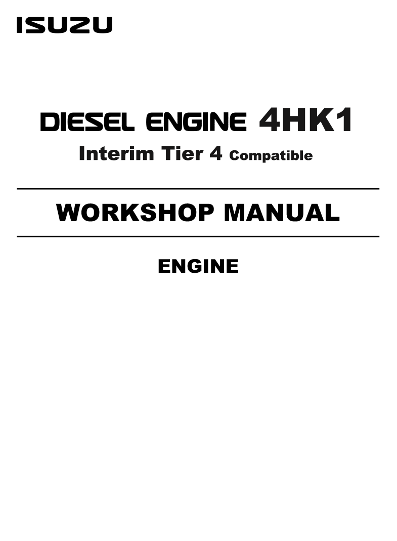 Manual de Taller Isuzu 4HK1 Engine Interim Tier 4