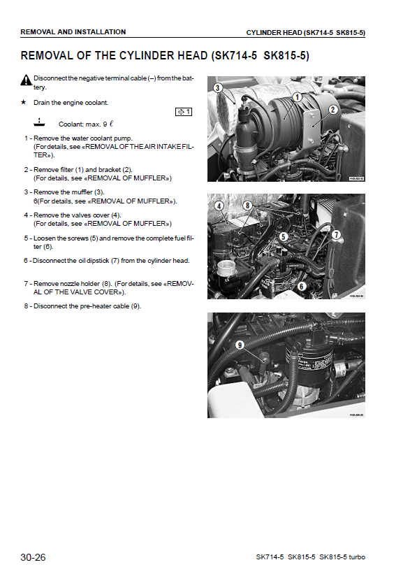 Manual de Taller Minicargador Komatsu SK714-5, SK815-5, SK815-5 Turbo