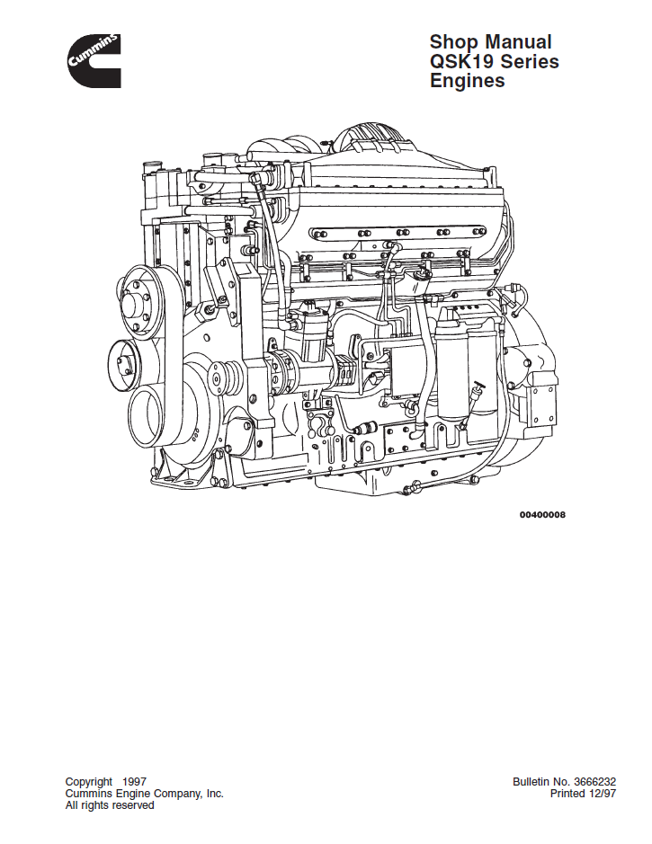 Manual de Taller Motor Cummins QSK19 Series
