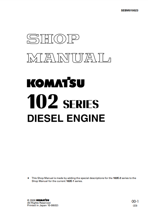 Manual de Taller Motor Komatsu102 Series
