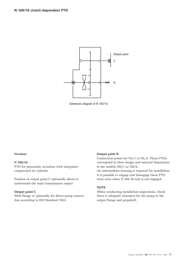 Manual de Tomas de fuerza ZF para transmisiones ZF Ecomid 9 S 1110 TD-TO y 9 S 1310 TO