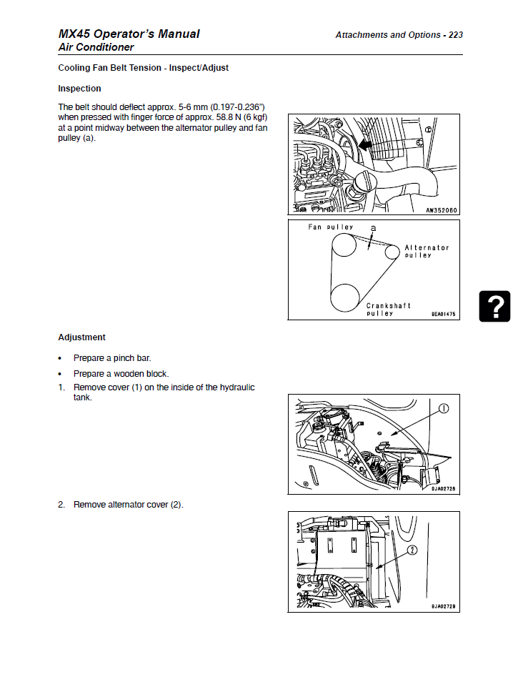 Manual del Operador Excavadora Komatsu MX45