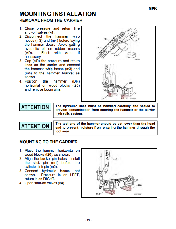 Manual del Operador Martillo NPK GH7 GH9 GH10 GH12 GH15 GH18 GH23 GH30 GH40 GH50