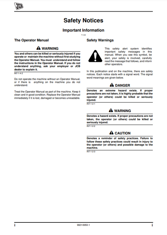 Manual del Operador Mini Excavadora JCB 8085 ZTS