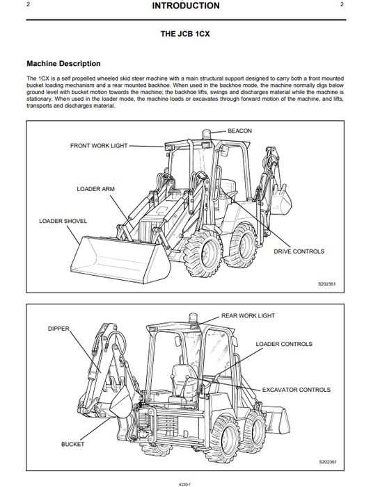 Manual del Operador Retroexcavadora JCB 1CX