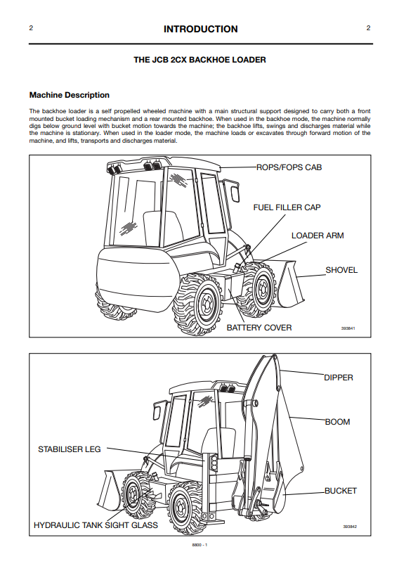 Manual del Operador Retroexcavadora JCB 2CX