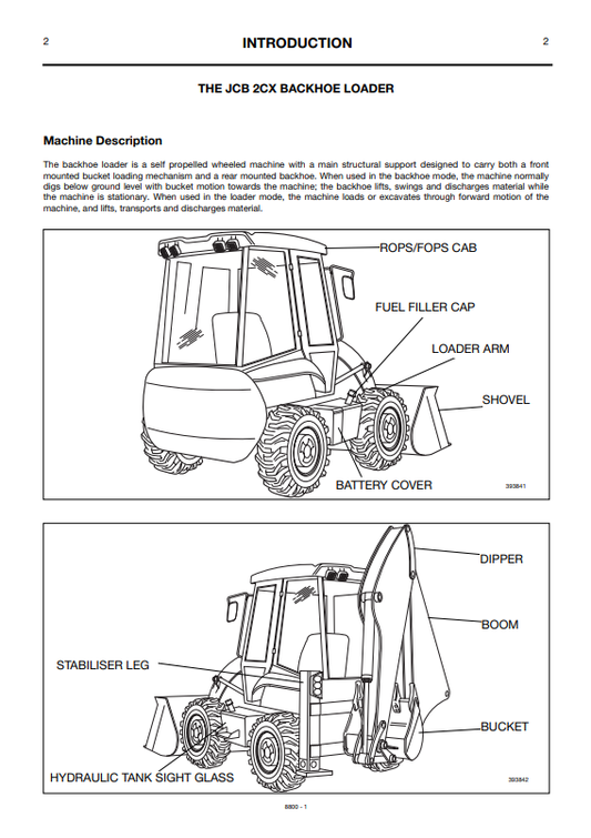 Manual del Operador Retroexcavadora JCB 2CX