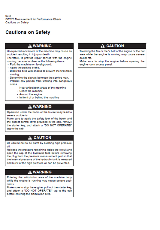 Manuales Técnicos Cargador Hitachi ZW370