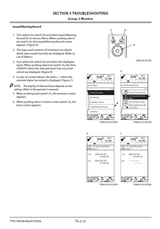 Manuales Técnicos Excavadora Hitachi ZX240-5A, 250-5A