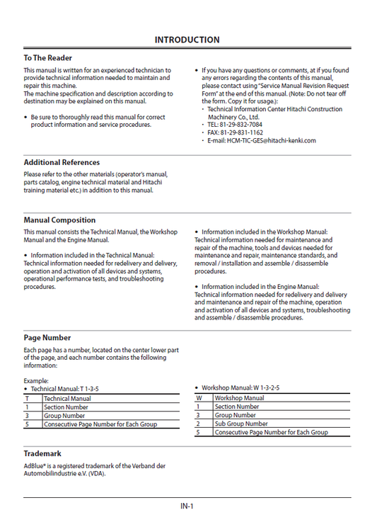 Manuales Técnicos Excavadora Hitachi ZX870-6, ZX890-6