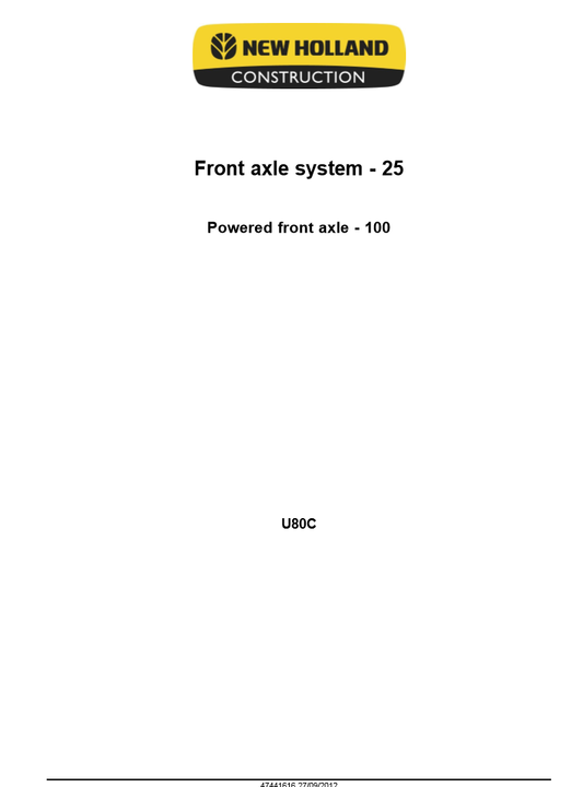 Manual de Servicios Minicargador New Holland L-225, L-325, L-425, L-445