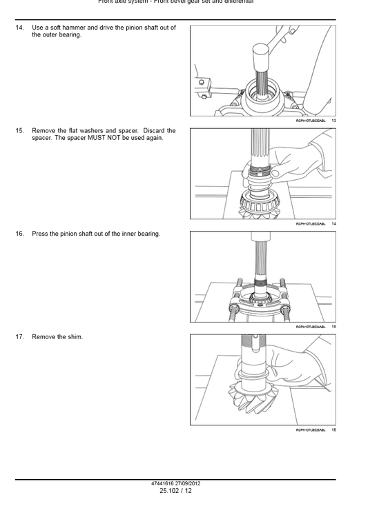 Sistema de Eje Delantero New Holland 25- Eje Delantero Motorizado 100