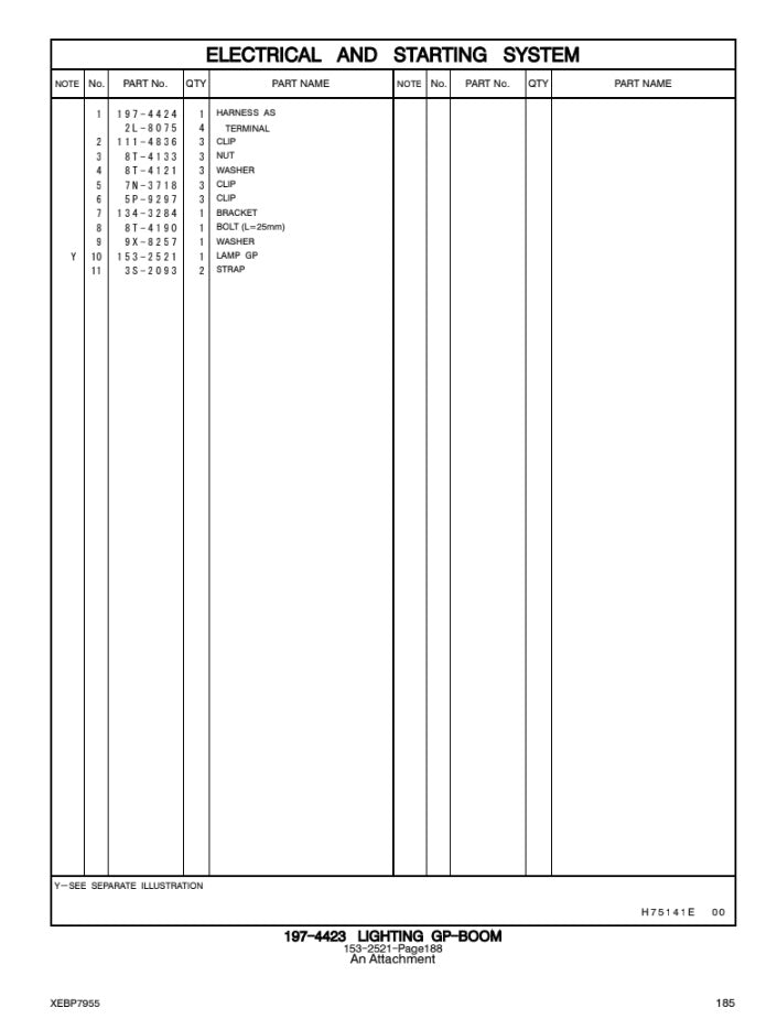 CATALOGO DE PARTES EXCAVADORA 312C CAE1201