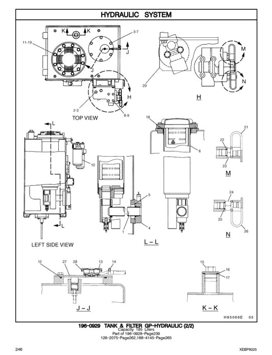 CATALOGO DE PARTES EXCAVADORA 315C BTL 1-UP / MHK00202-UP
