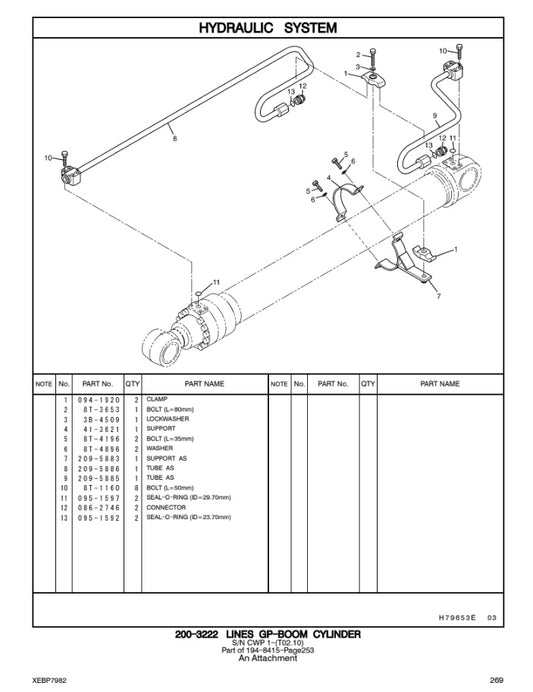 CATALOGO DE PARTES EXCAVADORA 320C u APA1-99999 / ALX1-99999 / 7JK38735-UP