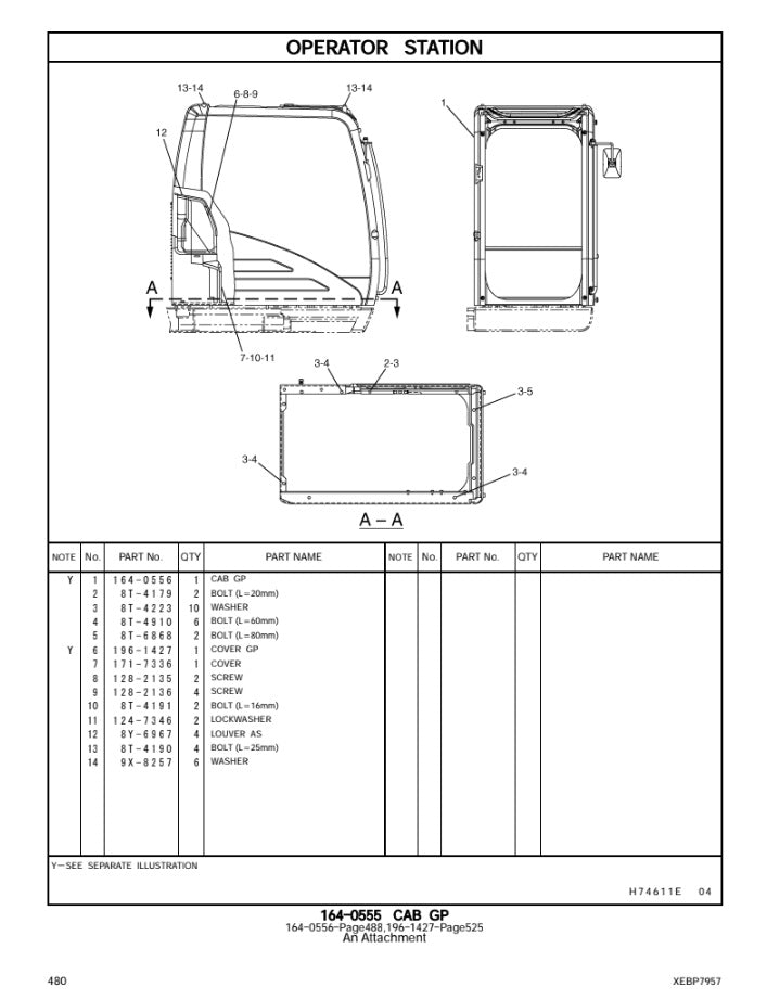CATALOGO DE PARTES EXCAVADORA 320C u 320C lu FBB1 / GAB1 / 7JK52516