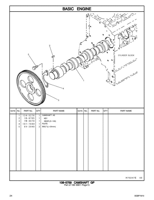 CATALOGO DE PARTES EXCAVADORA 322C-322C L BNY/ BFN/ BMX/ BFX