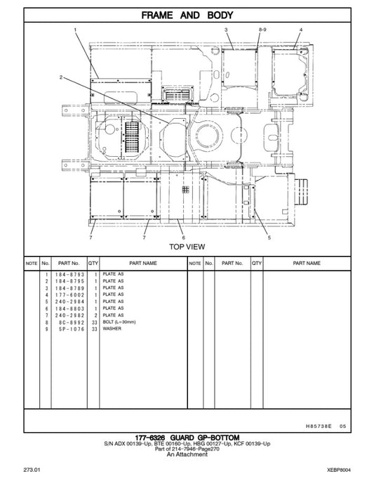 CATALOGO DE PARTES EXCAVADORA 322C 322C l ADX1-UP/ BTE1-UP/ HBG1-UP/ KCF1-UP/ 5GG00218