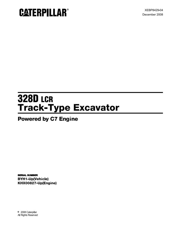 CATALOGO DE PARTES EXCAVADORA 328D LCR BYH