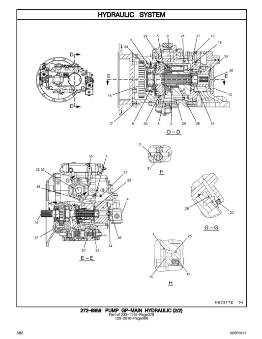 CATALOGO DE PARTES EXCAVADORA 329D-329D L BBF/ TAY/ LFW