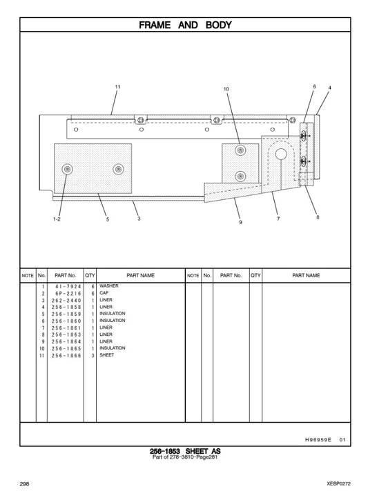 CATALOGO DE PARTES EXCAVADORA 336D-336D L JER/ EMX/ NLS/ SKE