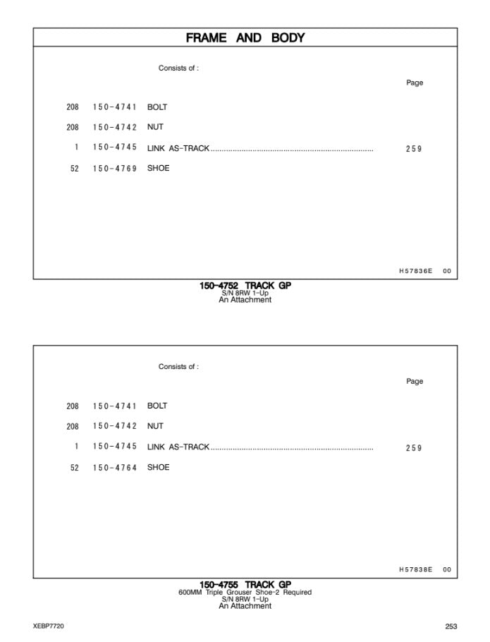 CATALOGO DE PARTES EXCAVADORA 345B 345BL 6MW1 8RW1
