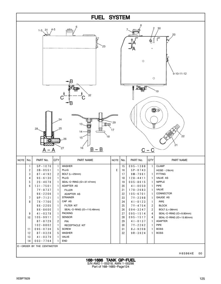 CATALOGO DE PARTES EXCAVADORA 345B 345BL SERIES 2 AMD1 / AMJ1 / AMN1 / AYR1