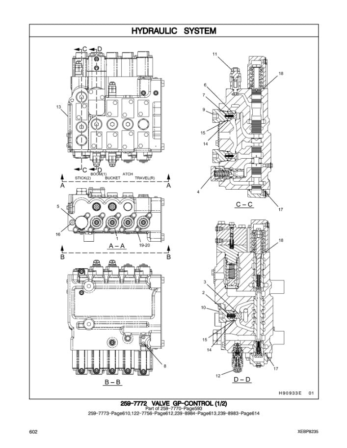 CATALOGO DE PARTES EXCAVADORA 345C-345C L MDC/ JAR/ GBH/ RFN