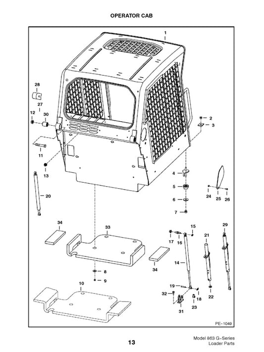 CATALOGO DE PARTES MINI CARGADOR 863 S/N 514440001 / S/N 514540001 / S/N 514640001