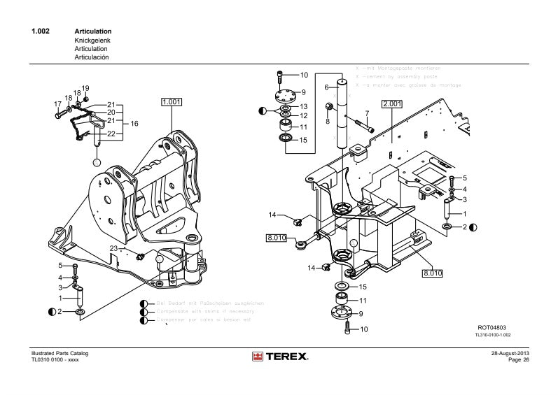 MANUAL DE PARTES CARGADOR FRONTAL TL 310