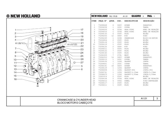 MANUAL DE PARTES MOTONIVELADORA RG 170.B