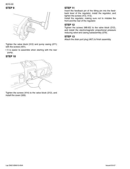MANUAL DE REPARACIÓN EXCAVADORA CX210B CX240B