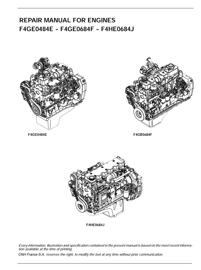 MANUAL DE REPARACIÓN MOTOR F4GE0484E -- F4GE0684F -- F4HE0684J