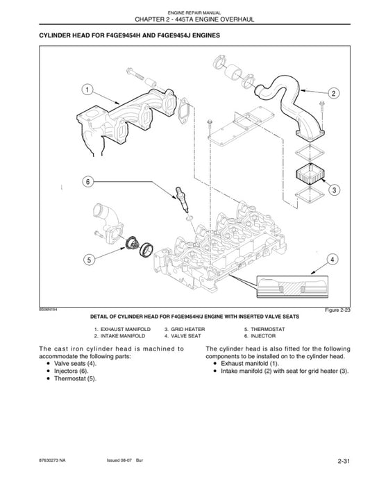 MANUAL DE REPARACIÓN MOTOR F4GE9454H F4GE9454J F4GE9484D F4HE9484A F4HE9484C