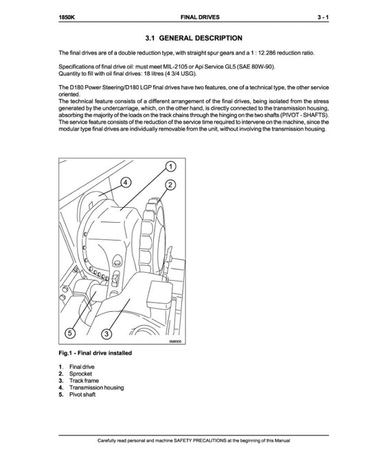MANUAL DE SERVICIOS BULLDOZER 1850K