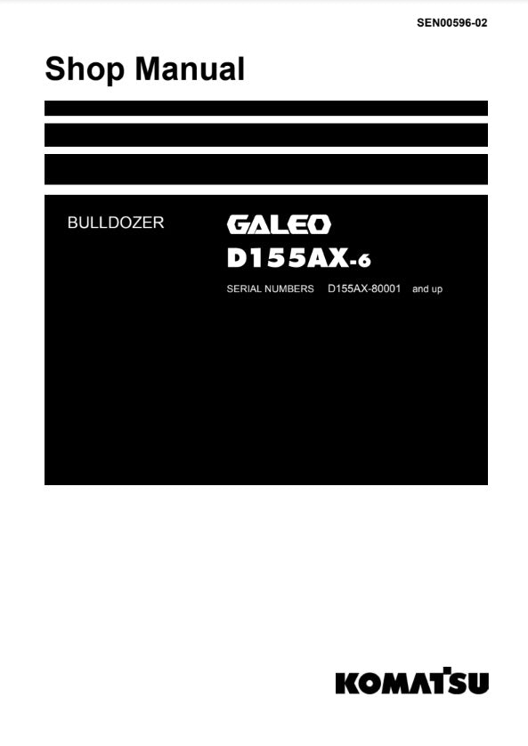 Manual de Taller Bulldozer Komatsu D155AX-6 Japan