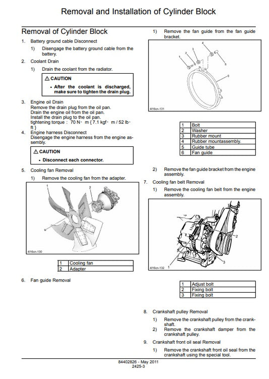 MANUAL DE SERVICIOS EXCAVADORA CX250C CX250CLR Tier 4