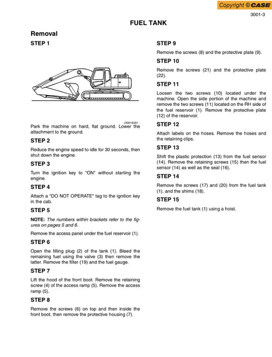 MANUAL DE SERVICIOS EXCAVADORA CX460 TIER 3