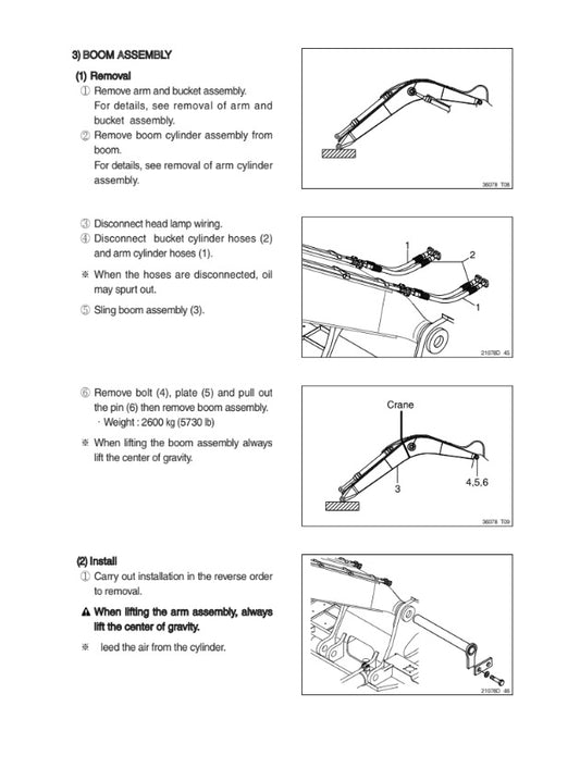 MANUAL DE SERVICIOS EXCAVADORA HX430L