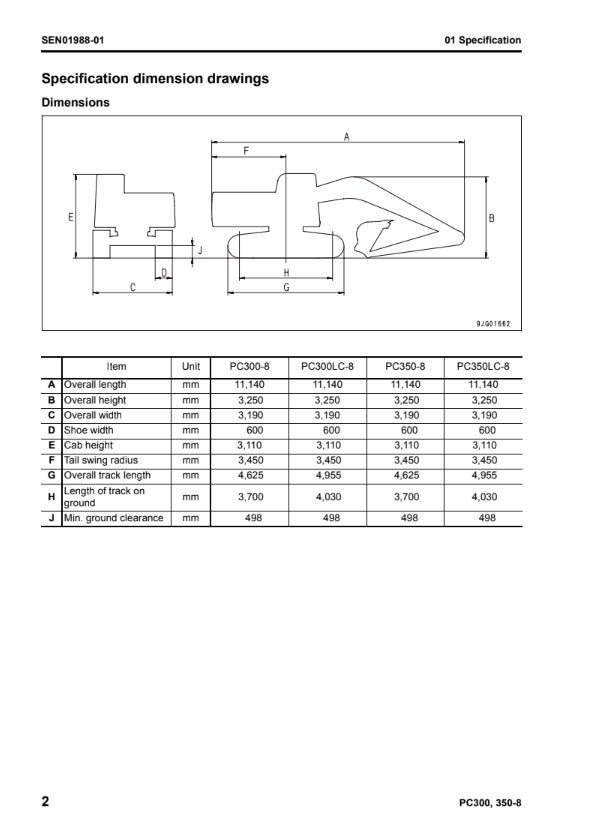 MANUAL DE SERVICIOS EXCAVADORA PC300-8 PC300LC-8 PC350-8 PC350LC-8