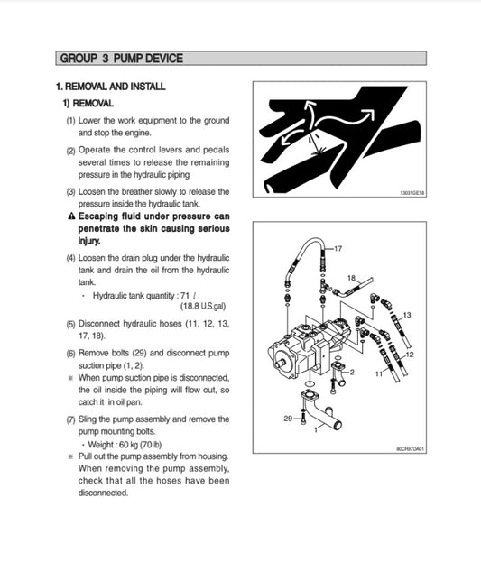 MANUAL DE SERVICIOS EXCAVADORA R80CR-9A