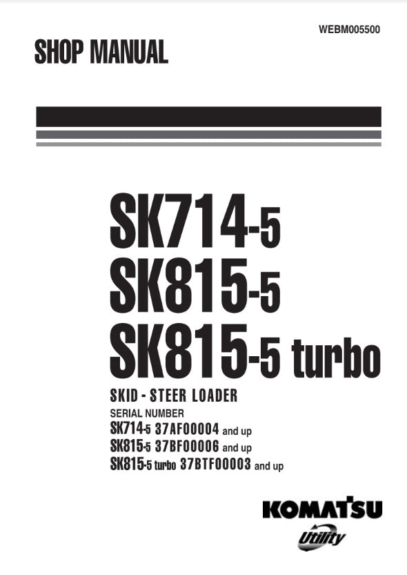MANUAL DE SERVICIOS MINI CAGADOR SK714-5 SK815-5 SK815 TURBO