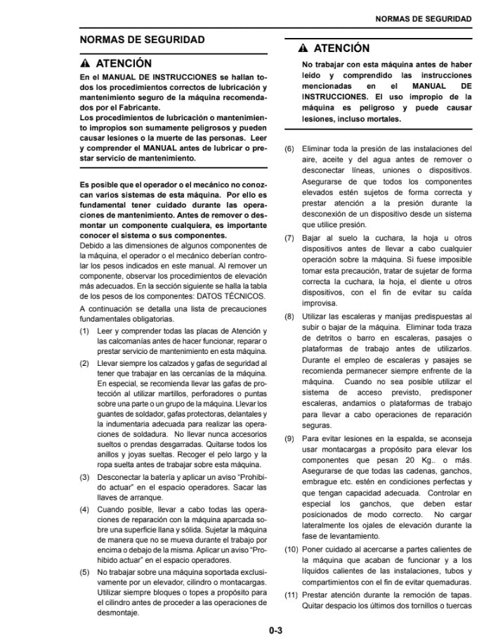 MANUAL DE SERVICIOS MINI EXCAVADORA CX31B CX36B