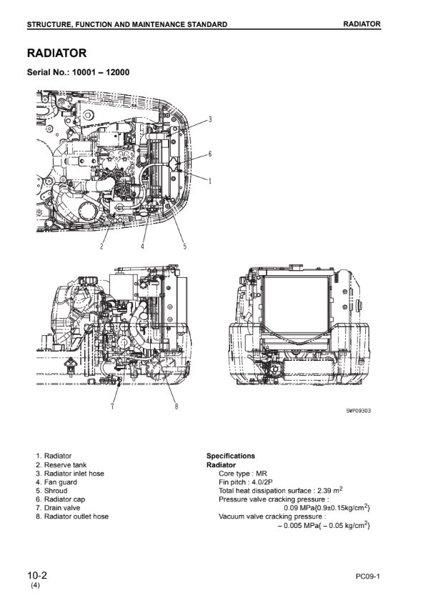 MANUAL DE SERVICIOS MINI EXCAVADORA PC09-1