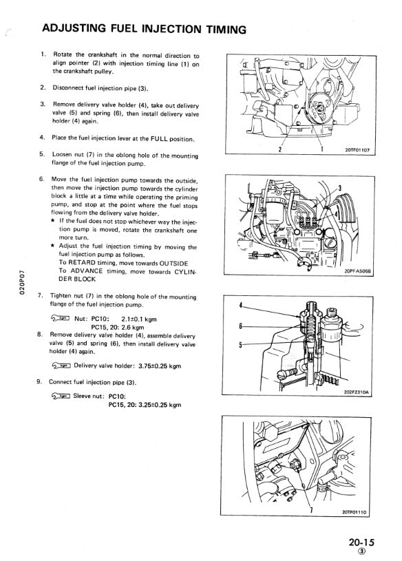 MANUAL DE SERVICIOS MINI EXCAVADORA PC10-7 PC15-3 PC20-7