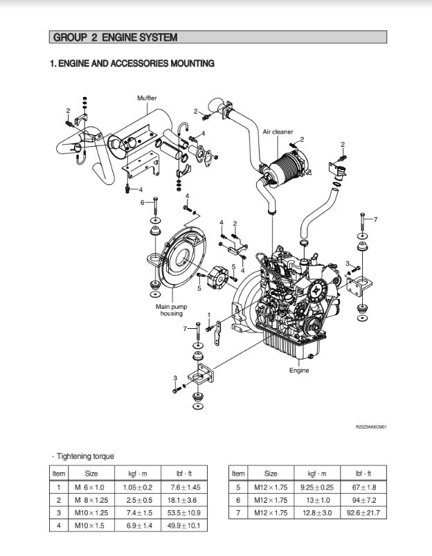 MANUAL DE SERVICIOS MINI EXCAVADORA R25Z-9AK