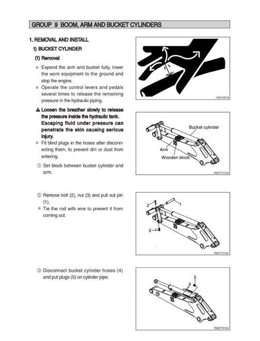 MANUAL DE SERVICIOS MINI EXCAVADORA R27Z-9