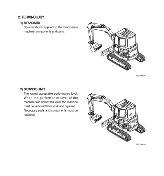 MANUAL DE SERVICIOS MINI EXCAVADORA R35Z-9A