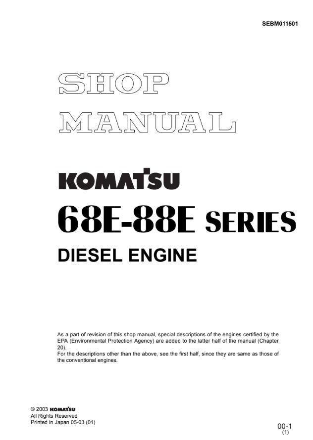 Manual de Taller Motor Komatsu 68E-88E SERIES
