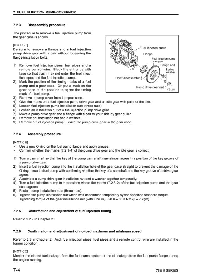 MANUAL DE SERVICIOS MOTOR 76E-5 SERIES